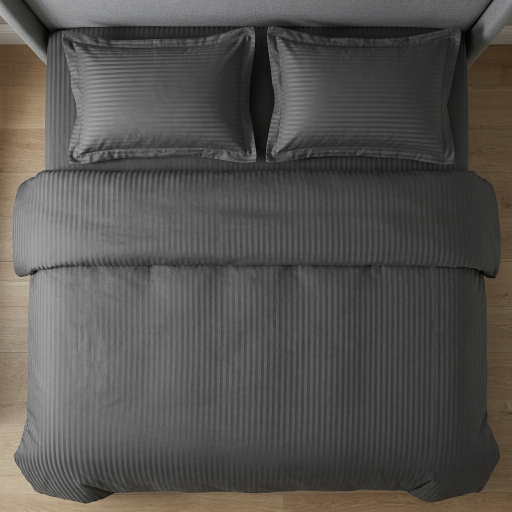 Bomuldssatin lux striped sengetøj