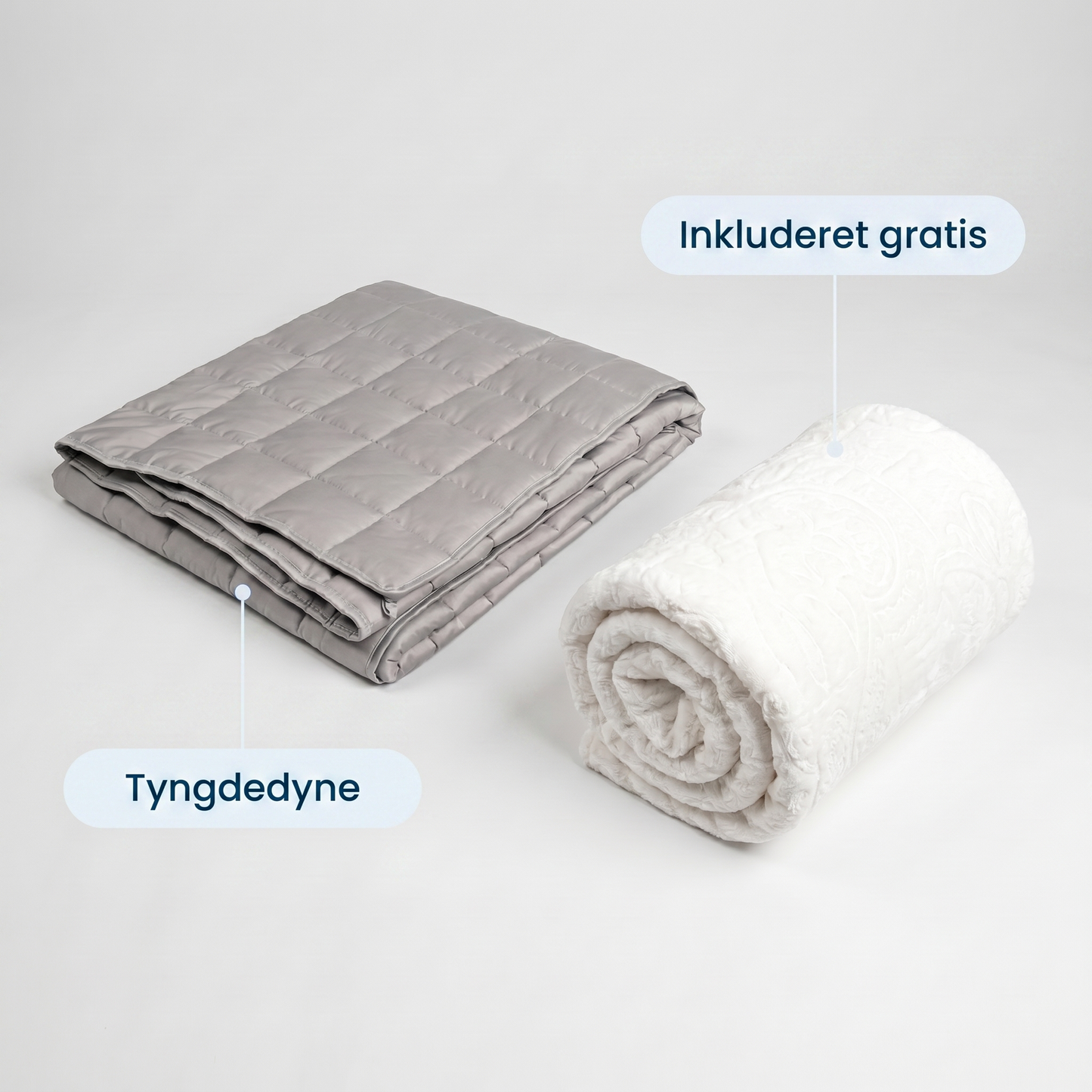 High Comfort tyngdedyne 9 kg inkl. ekstra fleecebetræk
