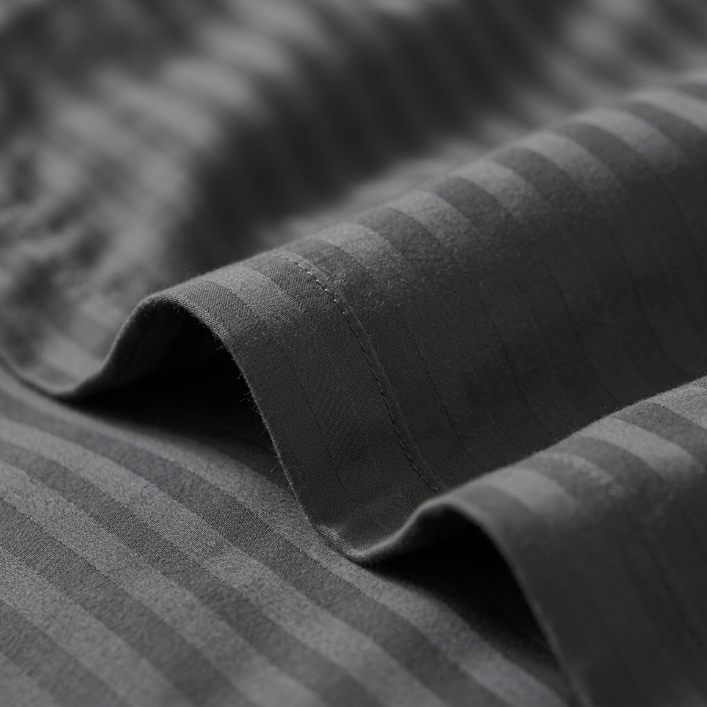 Bomuldssatin lux striped sengetøj